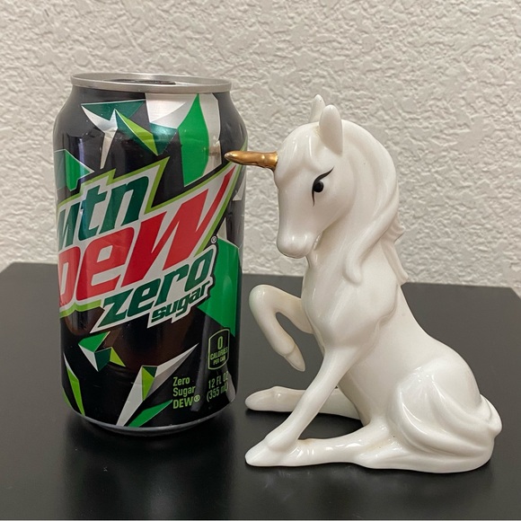 Vintage ENESCO Fine Bone China Porcelain 4.5” White Unicorn Figurine - Picture 4 of 14